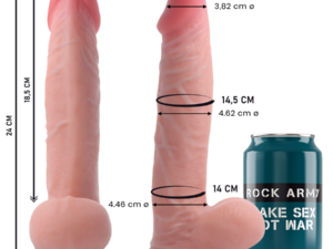 ROCKARMY - SHERMAN DILDO REALISTA DUAL DENSITY 24 CM -O- 4.62 CM - Imagen 3