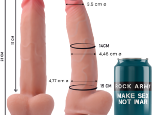 ROCKARMY - LEOPARD DILDO REALISTA DUAL DENSITY 23 CM -O- 4.77 CM - Imagen 3