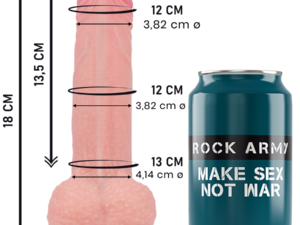 ROCKARMY - MUSTANG DILDO REALISTICO LIQUID SILICONE 18 CM -O- 4.14 CM - Imagen 1