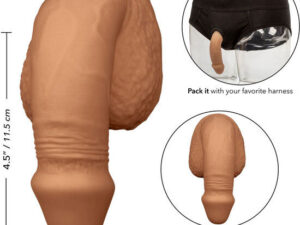 CALEXOTICS - PACKING PENIS PENE DE SILICONA 12.75CM CARAMELO - Imagen 4