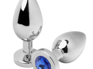 METAL HARD - ANAL PLUG DIAMOND BLUE SMALL 5.71CM - Imagen 1