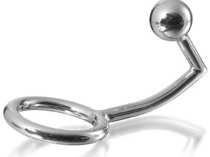 METAL HARD - COCK RING ANILLO CON GANCHO INTRUDER ANAL 45MM - Imagen 1