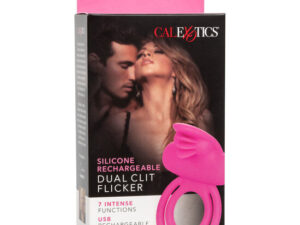 CALEXOTICS - DUAL CLIT FLICKER ENHANCER DOBLE ANILLO VIBRADOR DE SILICONA ROSA - Imagen 3