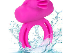 CALEXOTICS - DUAL CLIT FLICKER ENHANCER DOBLE ANILLO VIBRADOR DE SILICONA ROSA - Imagen 4