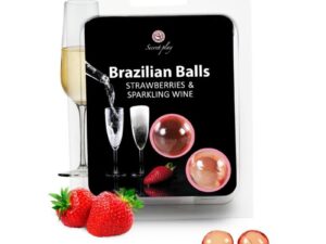 SECRETPLAY - SET 2 BRAZILIAN BALLS FRESAS CON CAVA - Imagen 2