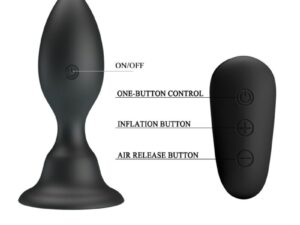 MR PLAY - PLUG ANAL CON VIBRACIÓN NEGRO CONTROL REMOTO - Imagen 4