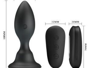 MR PLAY - PLUG ANAL CON VIBRACIÓN NEGRO CONTROL REMOTO - Imagen 5