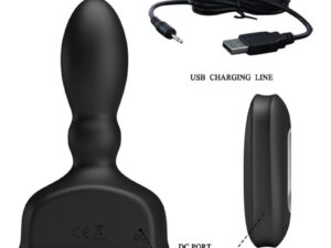 MR PLAY - PLUG ANAL HINCHABLE NEGRO CONTROL REMOTO - Imagen 3