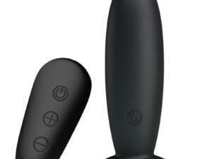 MR PLAY - PLUG ANAL CON VIBRACION NEGRO CONTROL REMOTO - Imagen 1