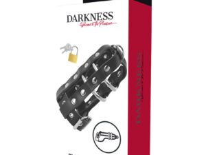 DARKNESS - JAULA CASTIDAD CUERO CON CANDADO - Imagen 5