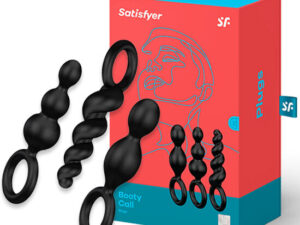 SATISFYER - ANAL PLUGS SET 3 PCS NEGRO - Imagen 2