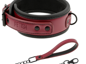 FETISH SUBMISSIVE DARK ROOM - COLLAR CON CADENA CON FORRO DE NEOPRENO - Imagen 2