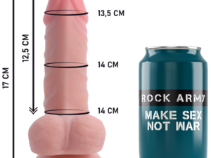 ROCKARMY - ARNES + DUAL DENSITY PANZER DILDO REALISTA 17 CM -O- 4.46 CM - Imagen 3