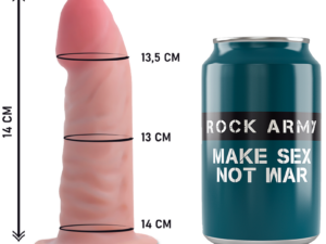 ROCKARMY - ARNES + DUAL DENSITY TIGER DILDO REALISTA 14 CM -O- 4.46 CM - Imagen 5