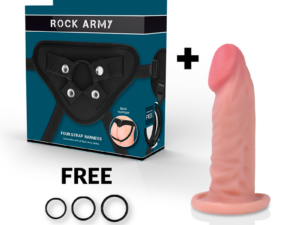 ROCKARMY - ARNES + DUAL DENSITY TIGER DILDO REALISTA 14 CM -O- 4.46 CM - Imagen 2