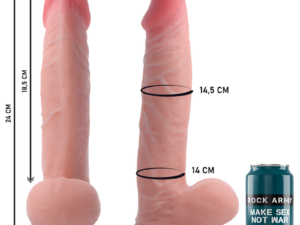 ROCKARMY - ARNÉS + DUAL DENSITY SHERMAN DILDO REALISTA 24 CM -O- 4.62 CM - Imagen 4