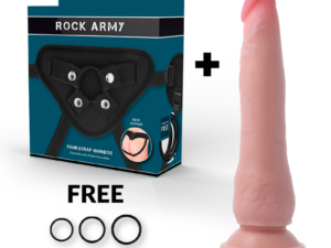 ROCKARMY - ARNÉS + DUAL DENSITY CRUSADER DILDO REALISTA 21.5 CM -O- 4.46 CM - Imagen 2