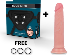 ROCKARMY - HARNESS + LIQUID SILICONE DILDO PREMIUM AVENGER 19 CM -O- 3.98 CM - Imagen 2